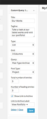 Custom Query Widget Project Archive