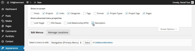 Description Checkbox