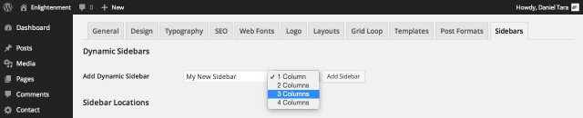 Enlightenment Add New Sidebar