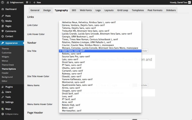 Enlightenment Font Families