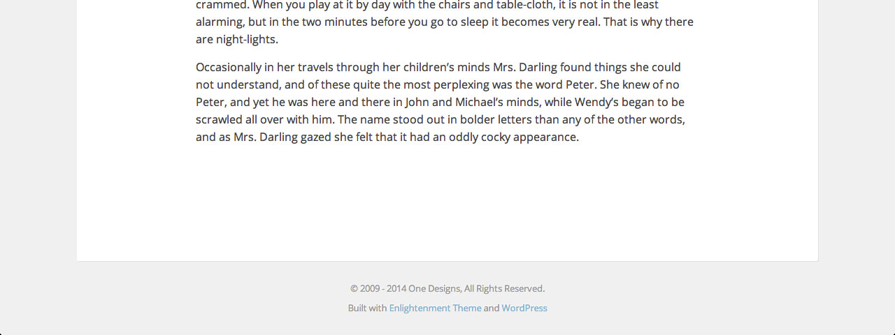 Enlightenment Footer Text