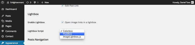 Enlightenment Lightbox Options