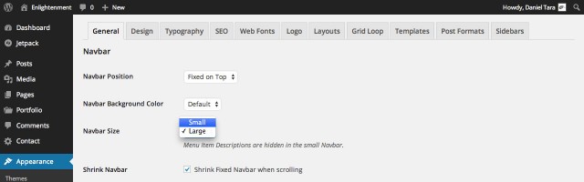 Enlightenment Navbar Size
