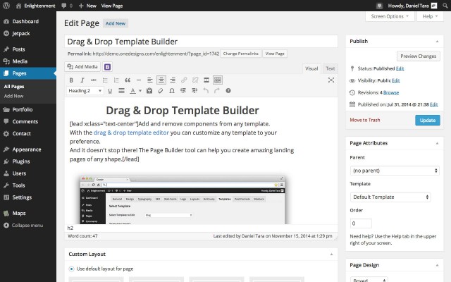 Full Width Image Page